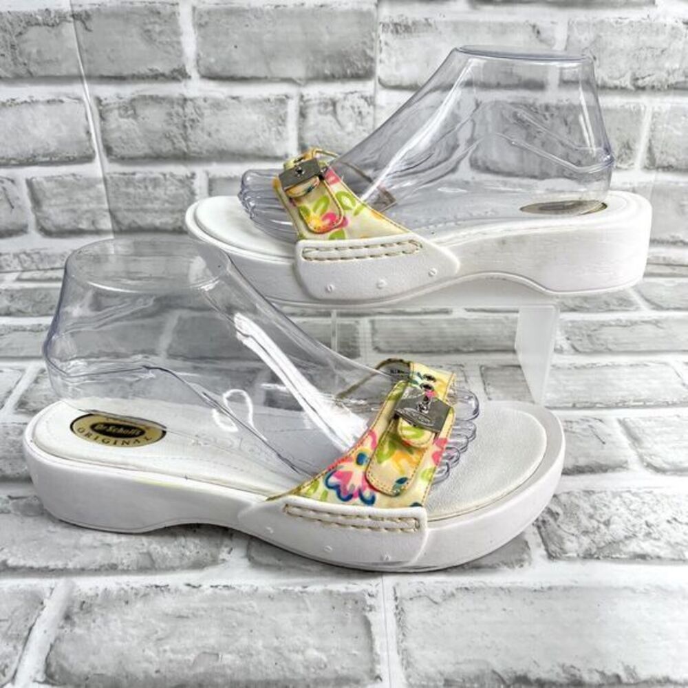 Dr. Scholl’s Women's Size 10 Vintage White Floral Twist Comfort Slide Sandals